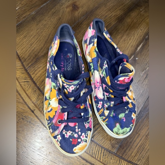 BOBS / Floral Canvas Sneakers Size 9.5 - Picture 3 of 5
